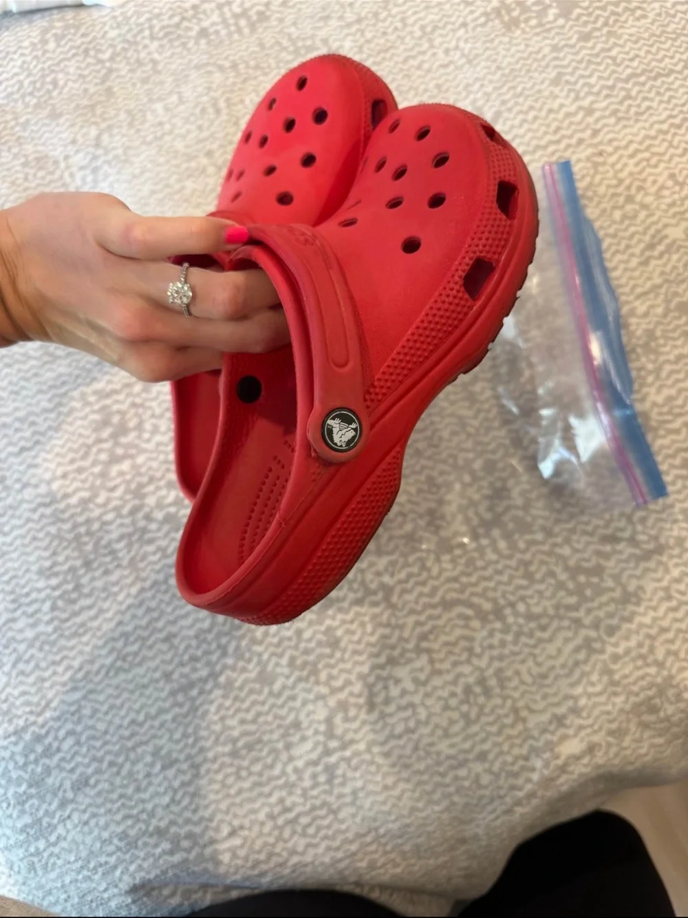 CROCS Kids Classic Clog in Red Boys size 5